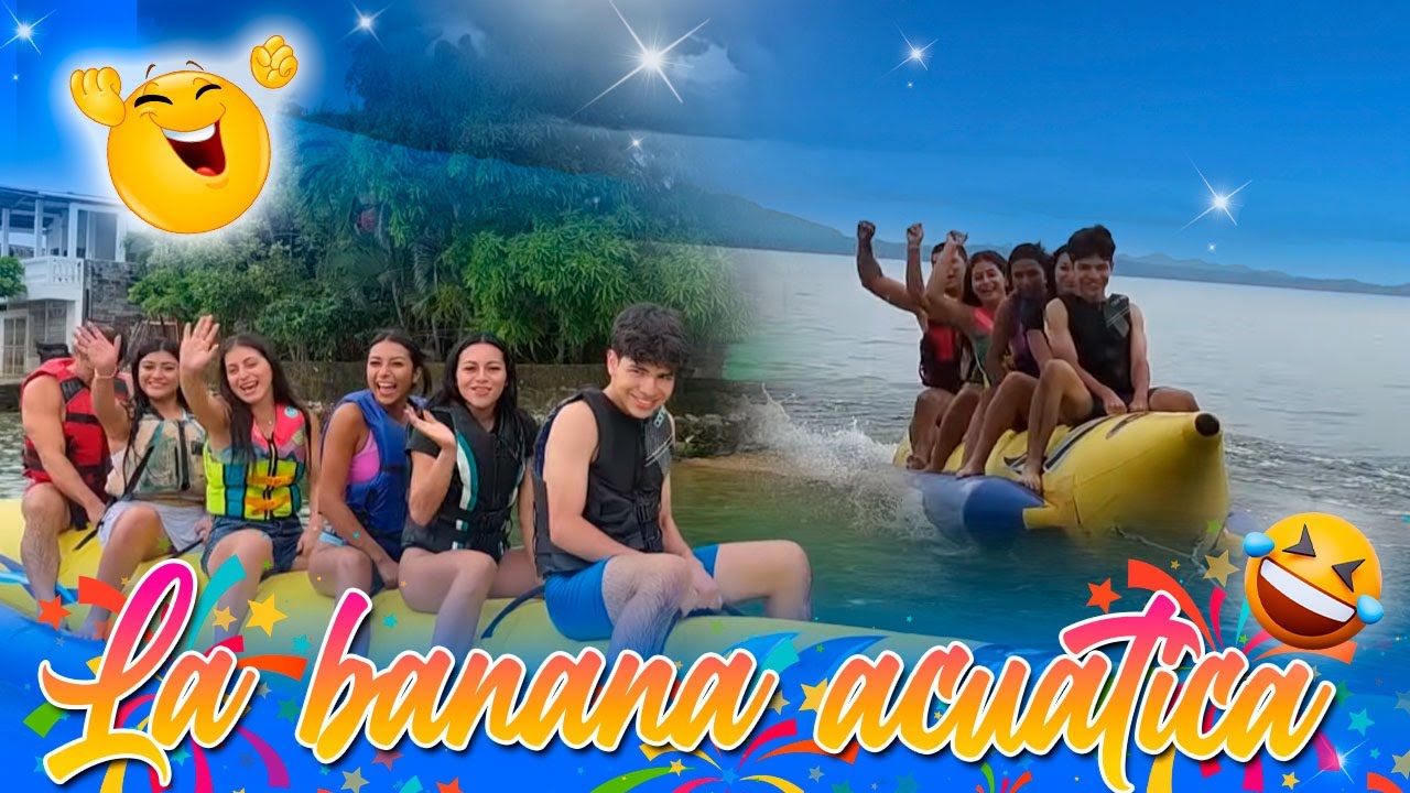 QUE DIVERTIDO🤩🥳 Nos daremos una gran revolcado en la BANANA ACUÁTICA