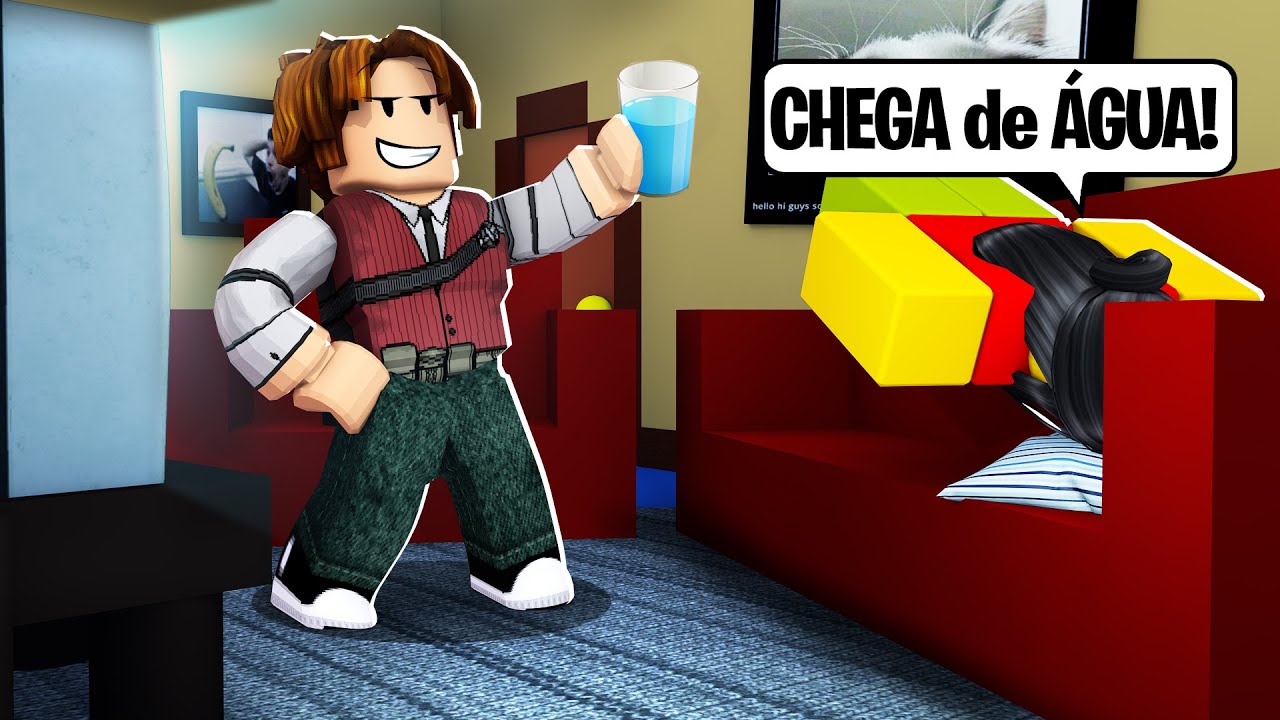BEBENDO ÁGUA às 3 da MANHÃ (Roblox Get a Drink at 3am)