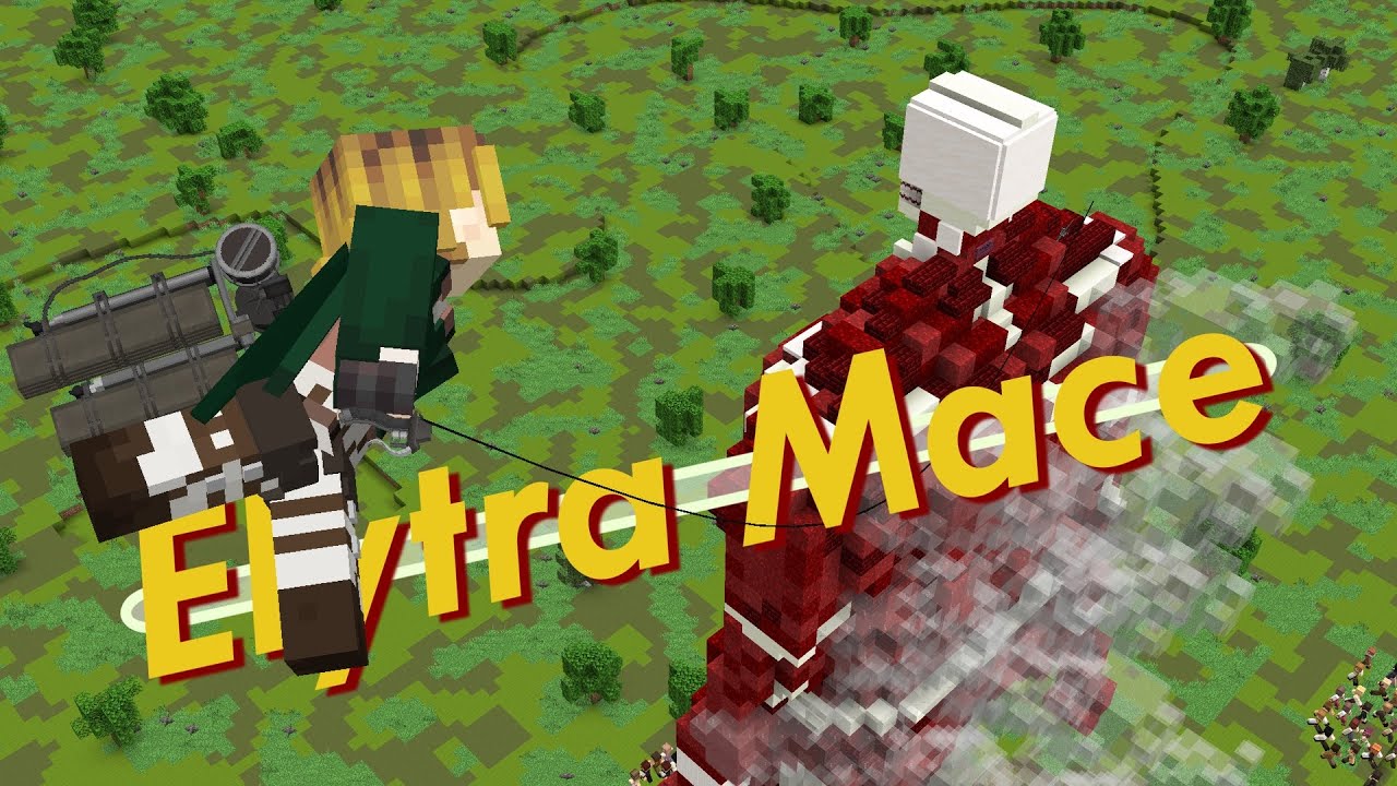 Elytra Mace is just like ODM gear in Attack on Titan