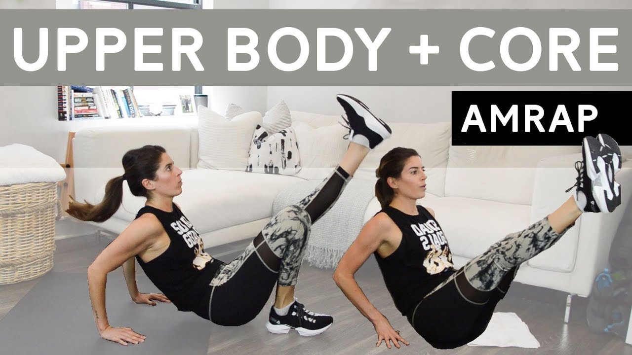 Bodyweight AMRAP Workout - Upper Body + Core