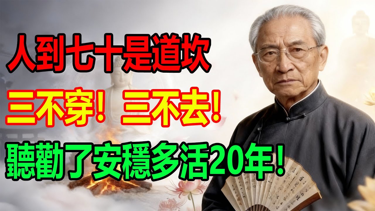 人到七十是道坎，三不穿！三不去！聽勸了安穩多活20年！