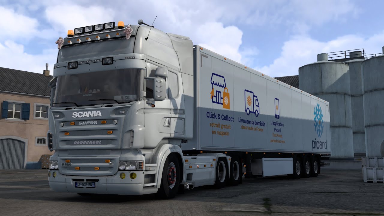ETS2 - Scania R620 V8 Open Pipe RJL mod series 5 - tuning