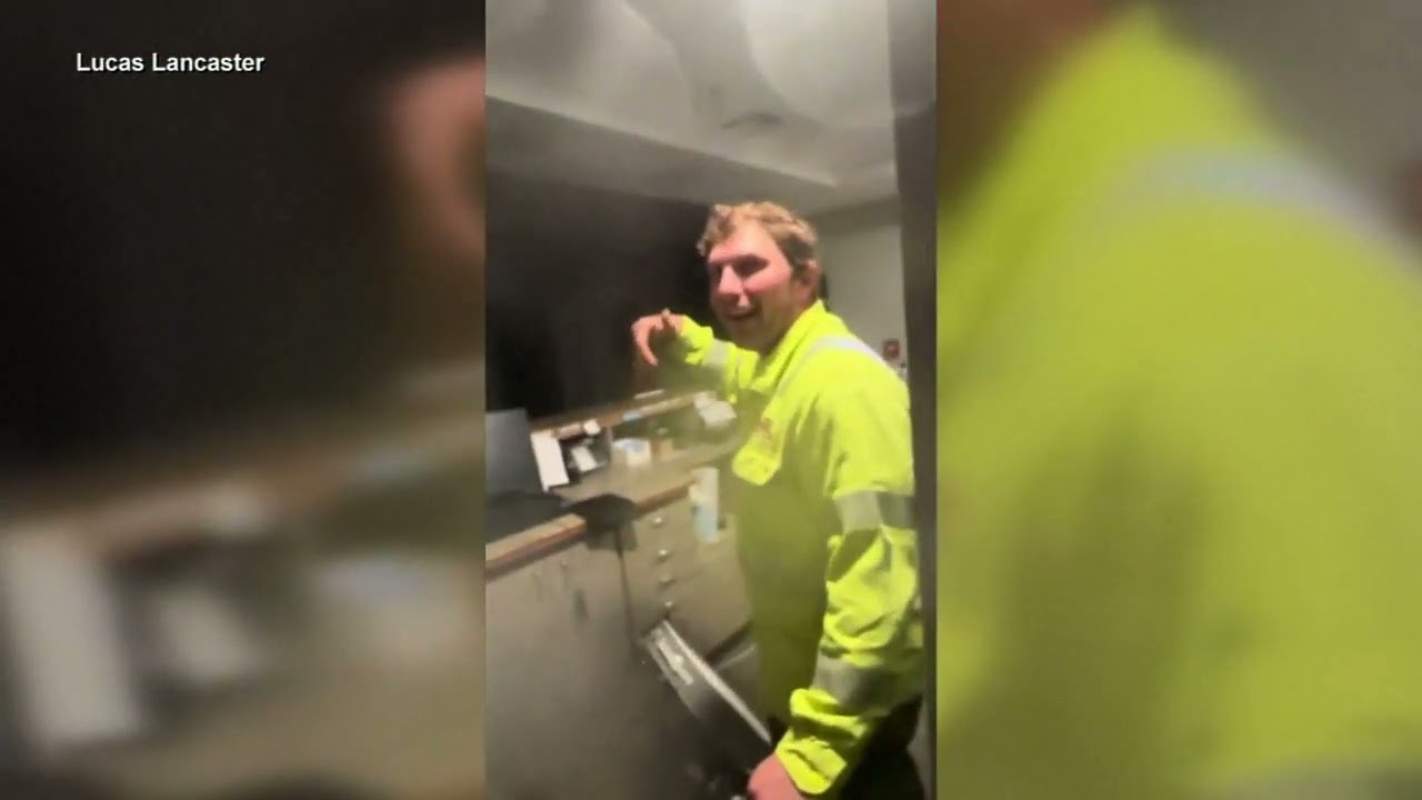 Man takes cover as tornado hits Bartlesville, OK