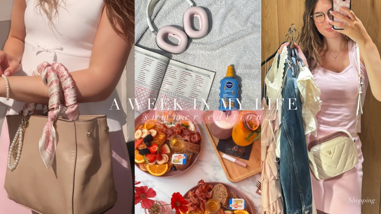 a summer week in my life (shopping, tanning, selfcare, ect.) 🛍️🧋🎀