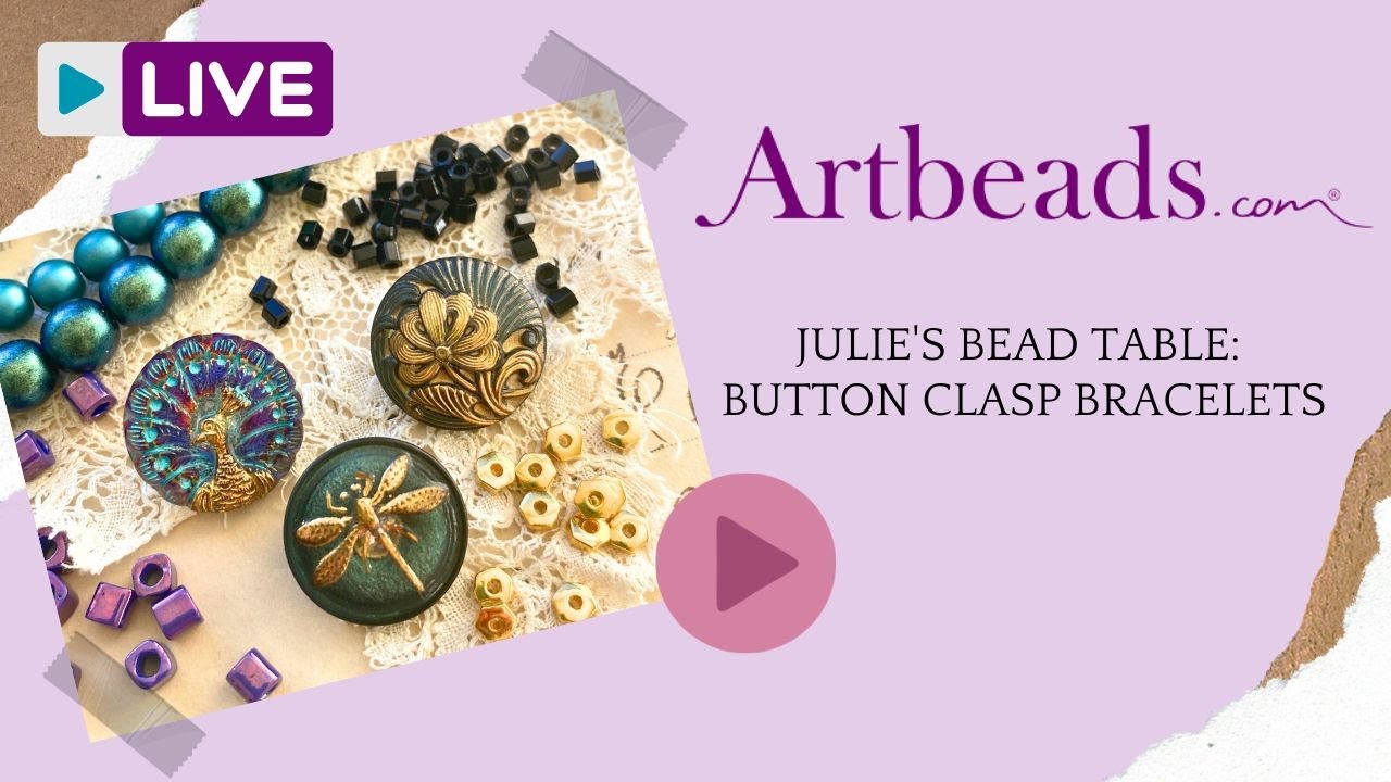 Julie's Bead Table: Button Clasp Bracelets
