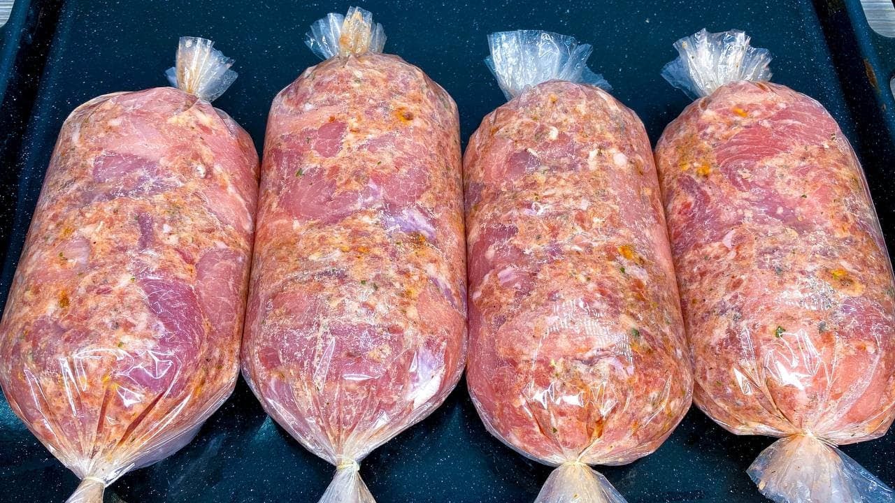 Колбаса домашняя, ароматная и настоящая! Дешево и вкусно! #54