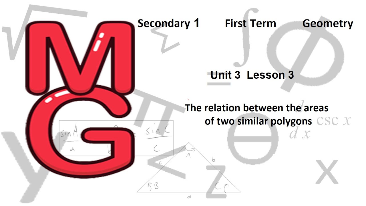 حل اسئلة كتاب المعاصر math the relation between the areas of two similar polygons unit 3 lesson 3