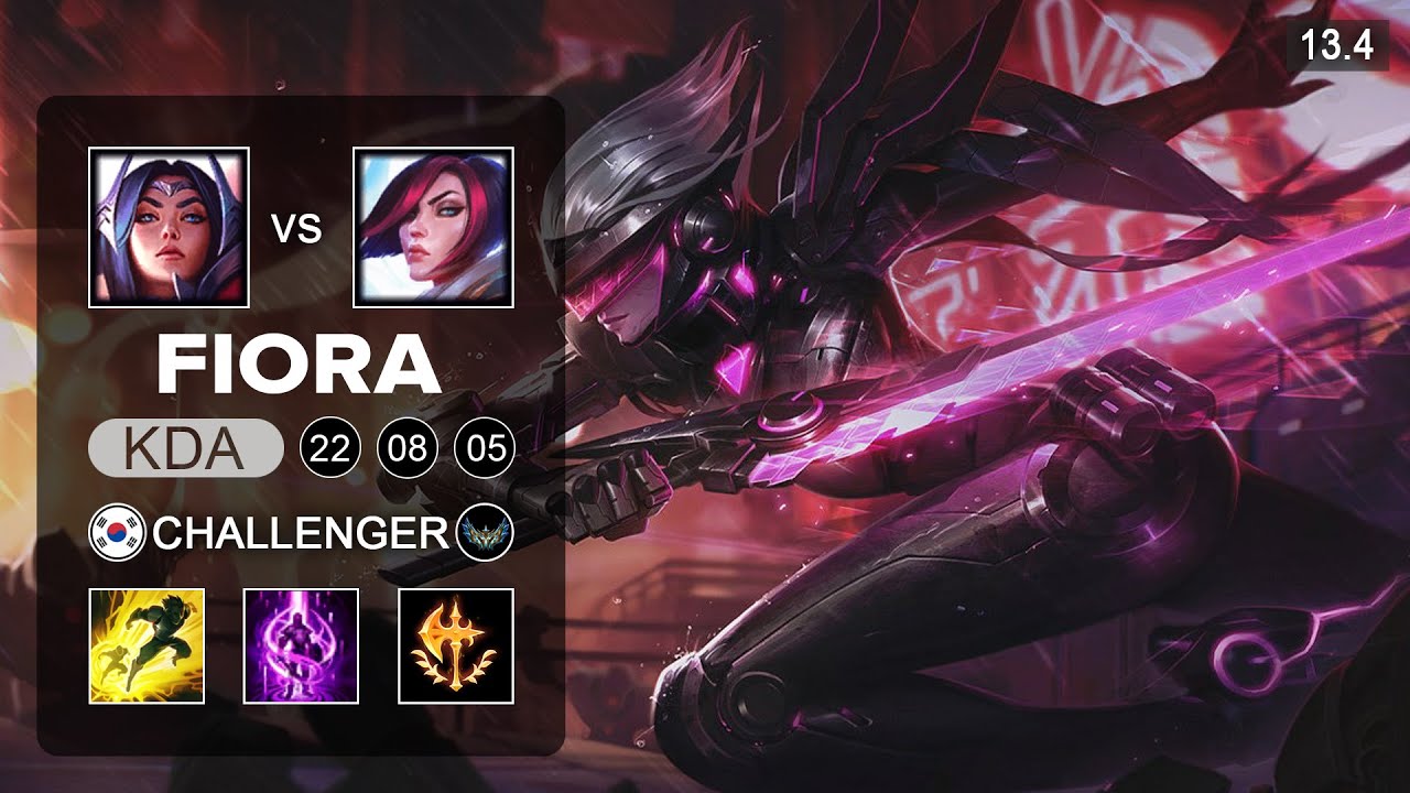 Fiora vs Irelia Top - KR Challenger - Patch 13.4 Season 13