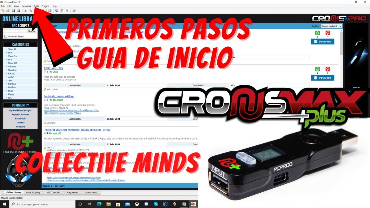 Cronus Max Plus / Краткое руководство пользователя / Начало работы