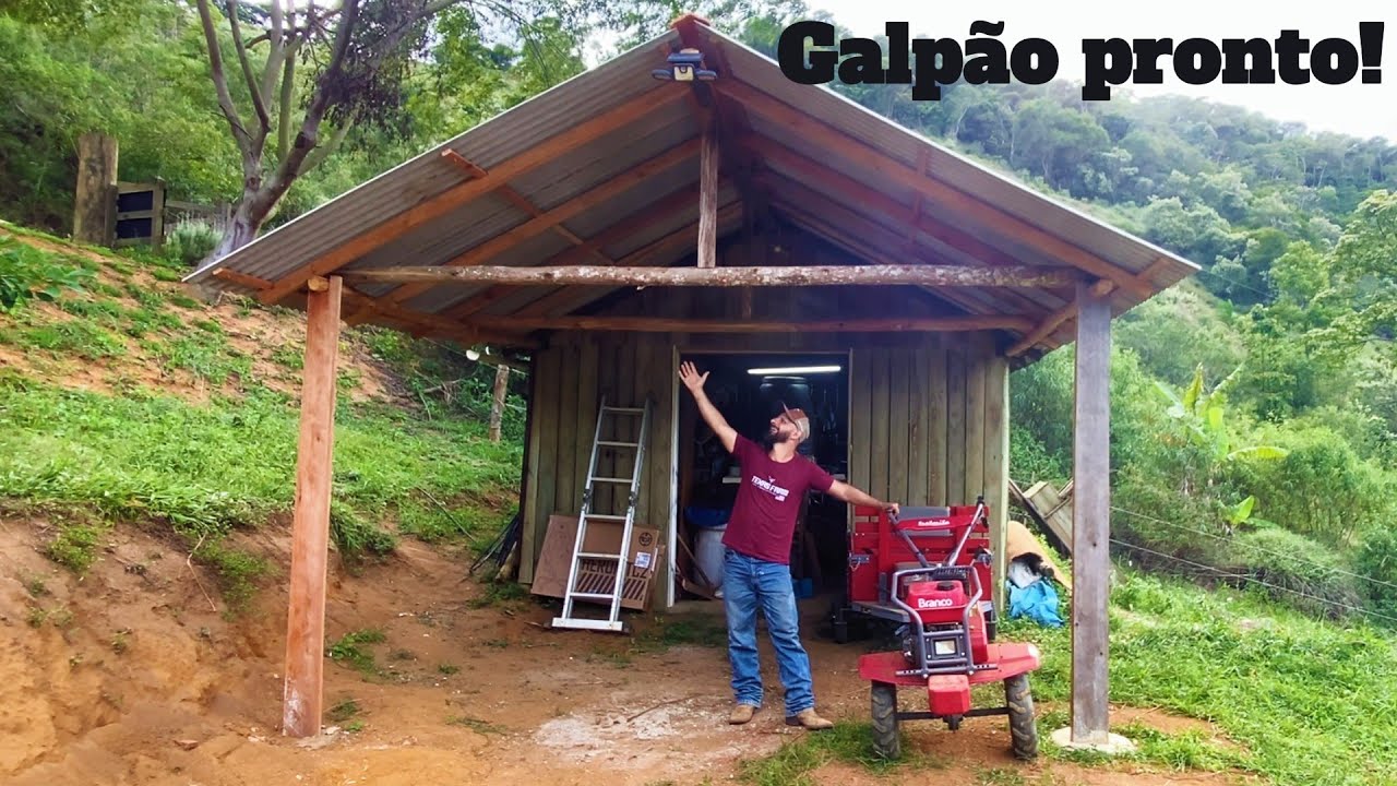 Obra finalizada! Galpão, oficina e agora garagem!