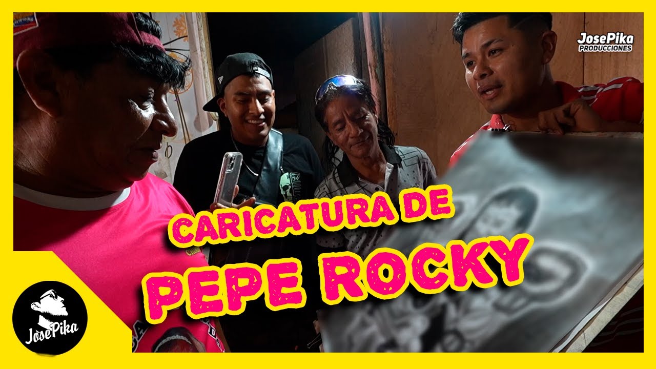 Dibujan una caricatura de Pepe rocky en la cocina de Don loro