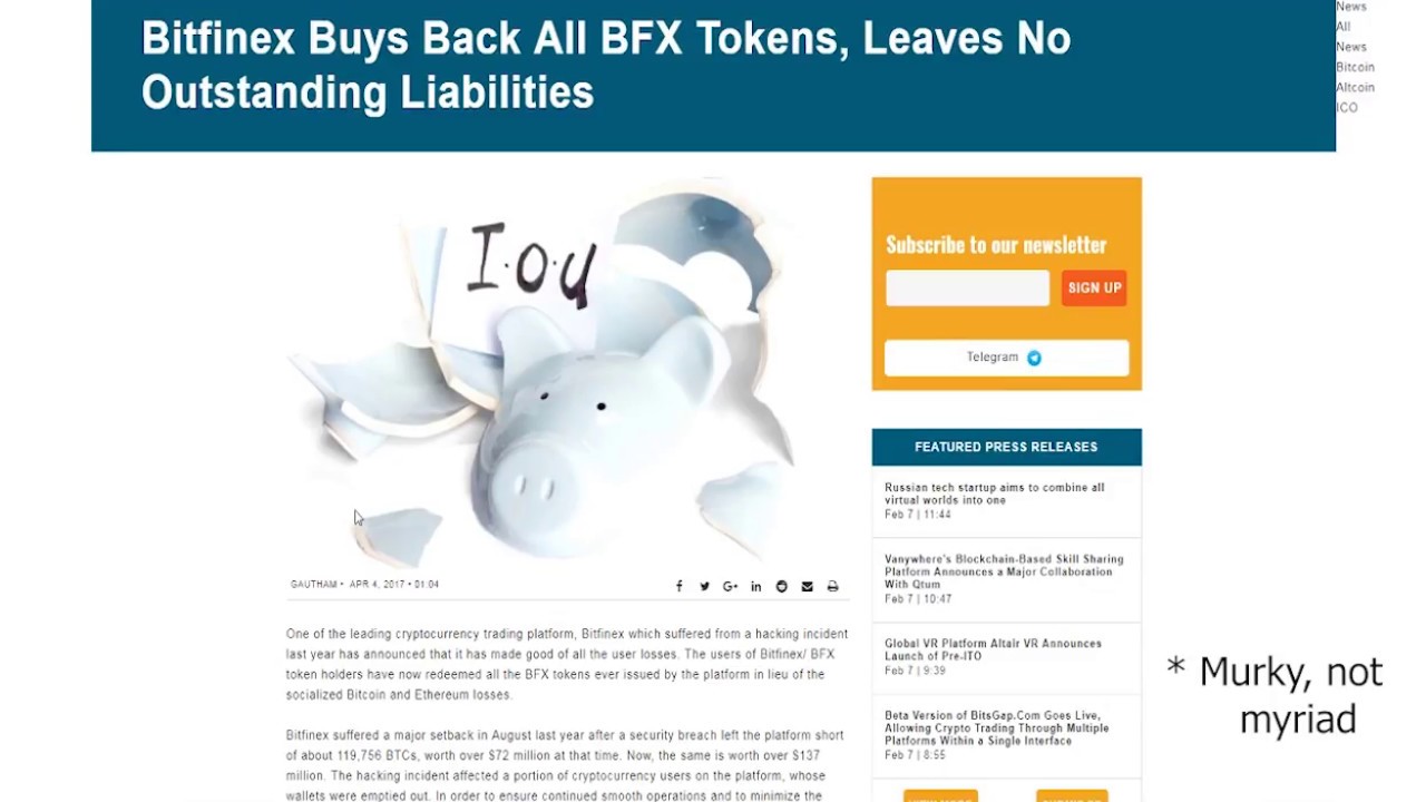 Bitfinex, Tether, and Blockstream: More Questions Than Answers...