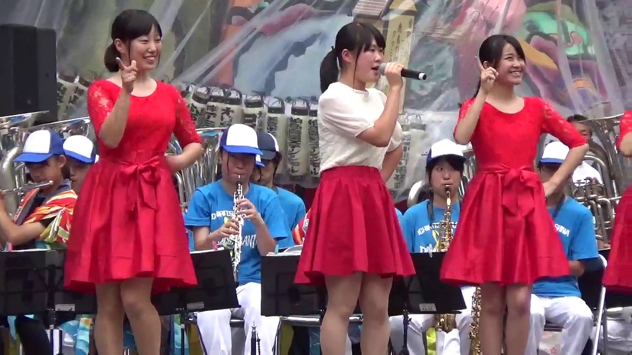 柏まつり　市立柏高校吹奏楽部～♪　2017.7.30　Ｊ－ＰＯＰメドレー編
