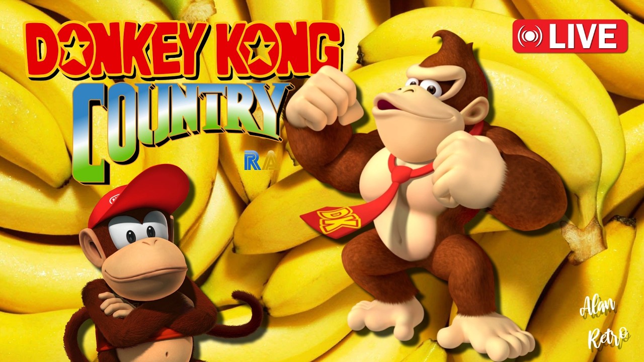 🔴 DKC RAIZ no Super Nintendo – Buscando Todas as Conquistas! AO VIVO