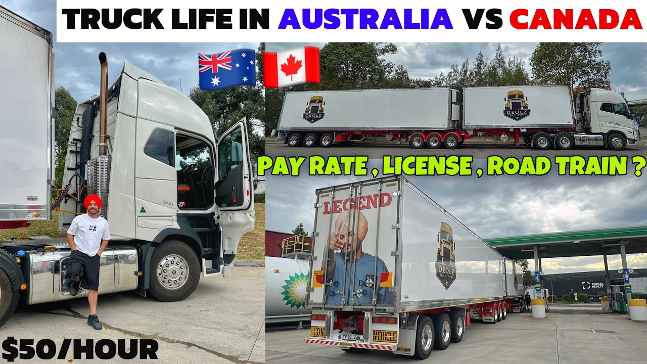 Trucking Life in Australia vs Canada 🇦🇺🇨🇦 Pay Rate , License , Punjabi Truck Driver | Truck Vlogs
