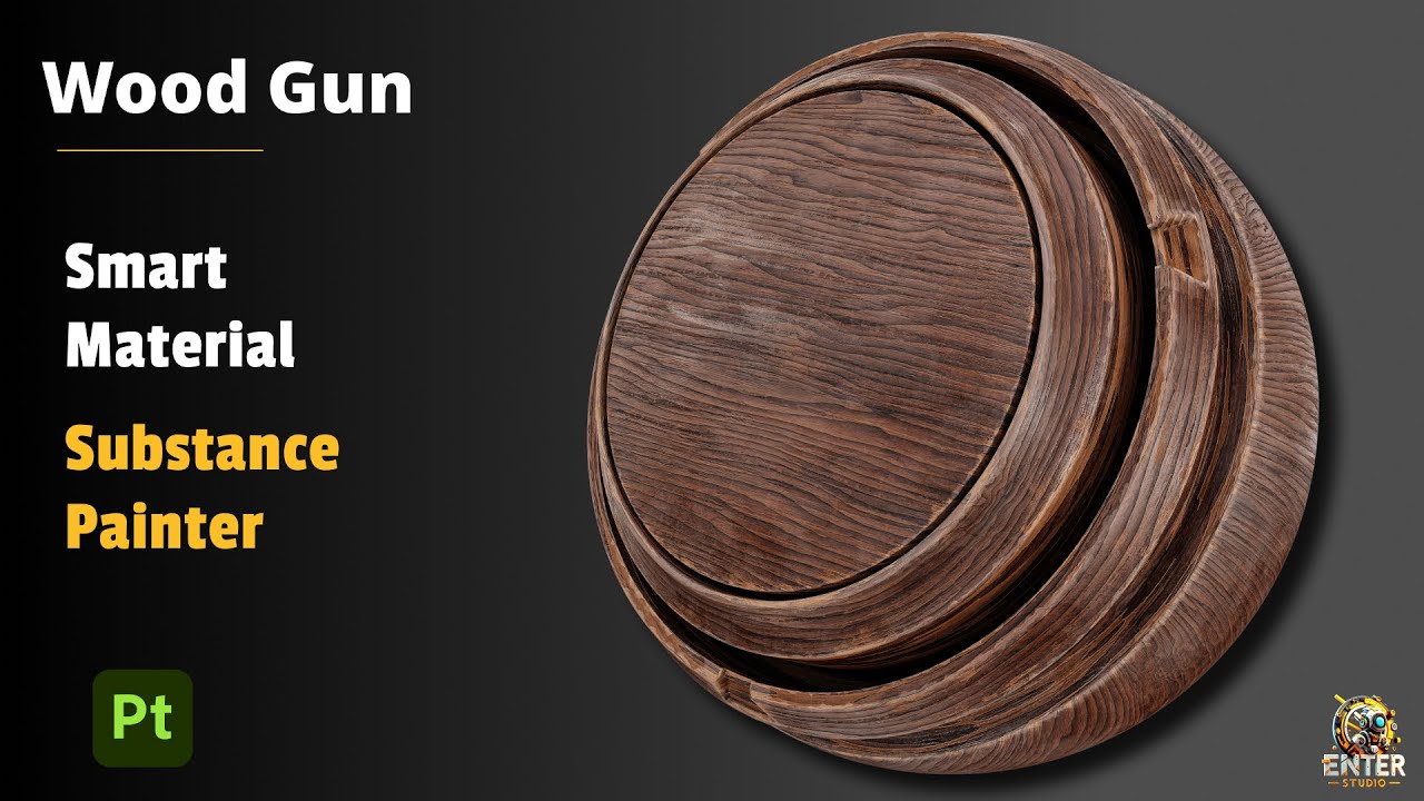 Learn to Create a Wooden Gun Grip Smart Material in Substance Painter