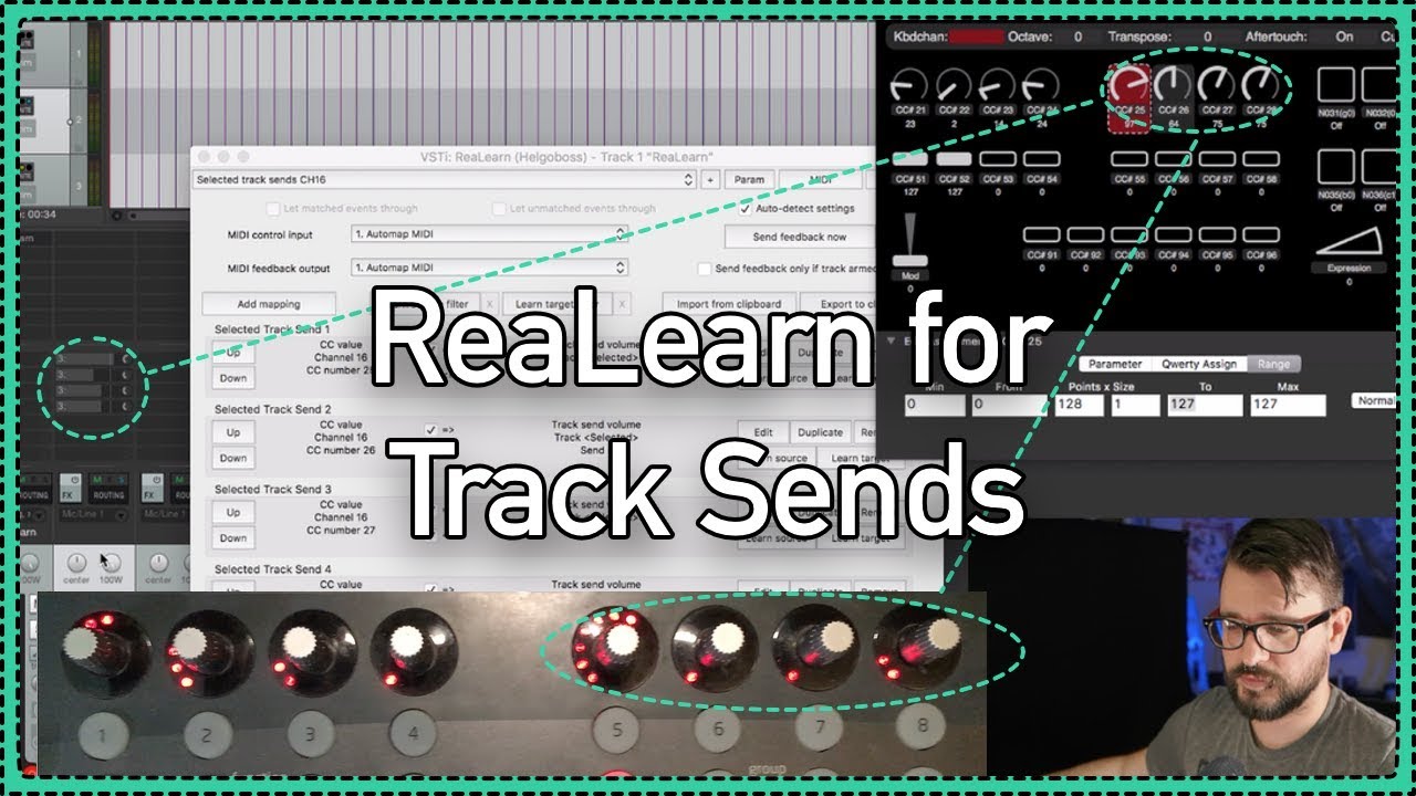 How To: ReaLearn and MIDI Controller for Track Sends in REAPER - Tutorial