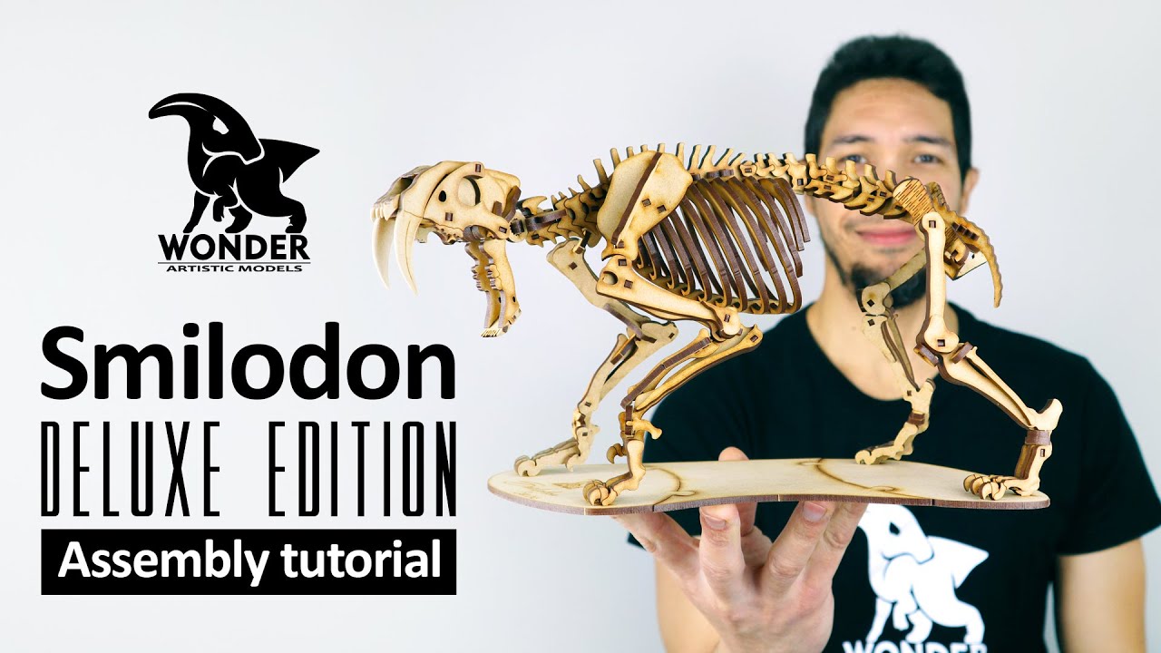 Smilodon 3D Model Kit - Deluxe Version | Assembly Tutorial