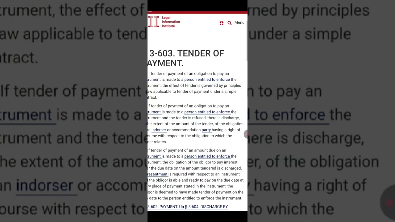 UCC 3-603 Tender of payment.