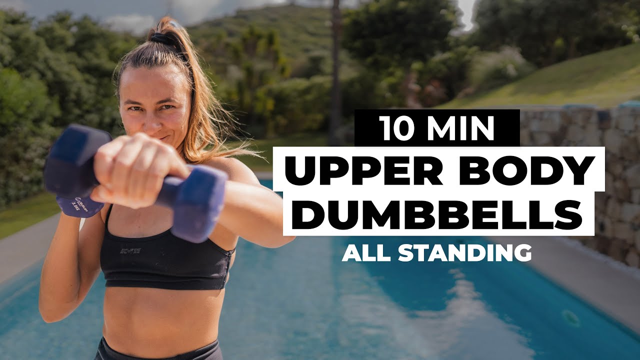 10 MIN UPPER BODY WORKOUT with Dumbbells | Shoulders, Biceps and Triceps | Rasa Is