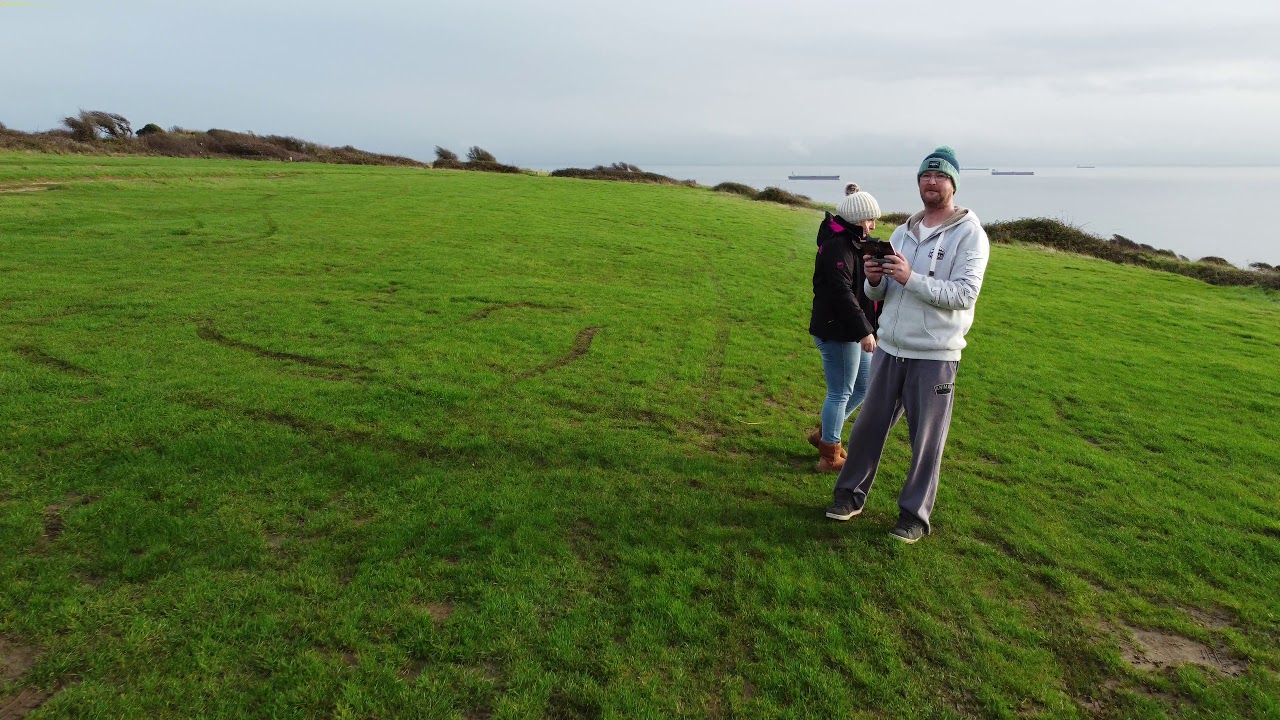 DJI Mini 2 Culver Down View of Sandown Bay