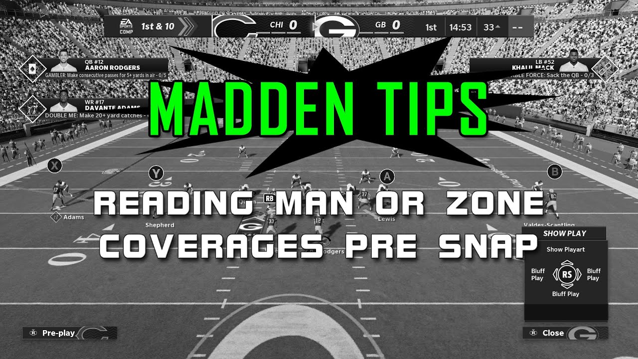 Madden Tips - Reading Man or Zone Pre-Snap