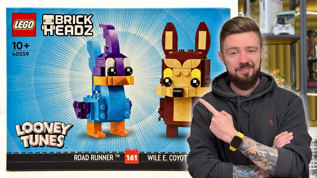 STRUŚ PĘDZIWIATR I WILUŚ E. KOJOT 🦤 LEGO BRICKHEADZ 40559 RECENZJA