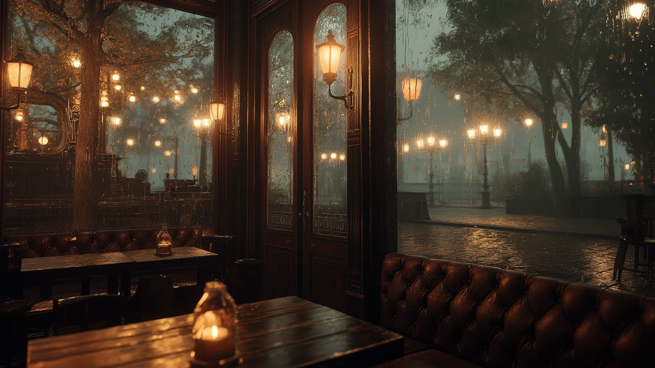 Old Pub Ambience in Rainy Victorian London - Autumn Dark Academia