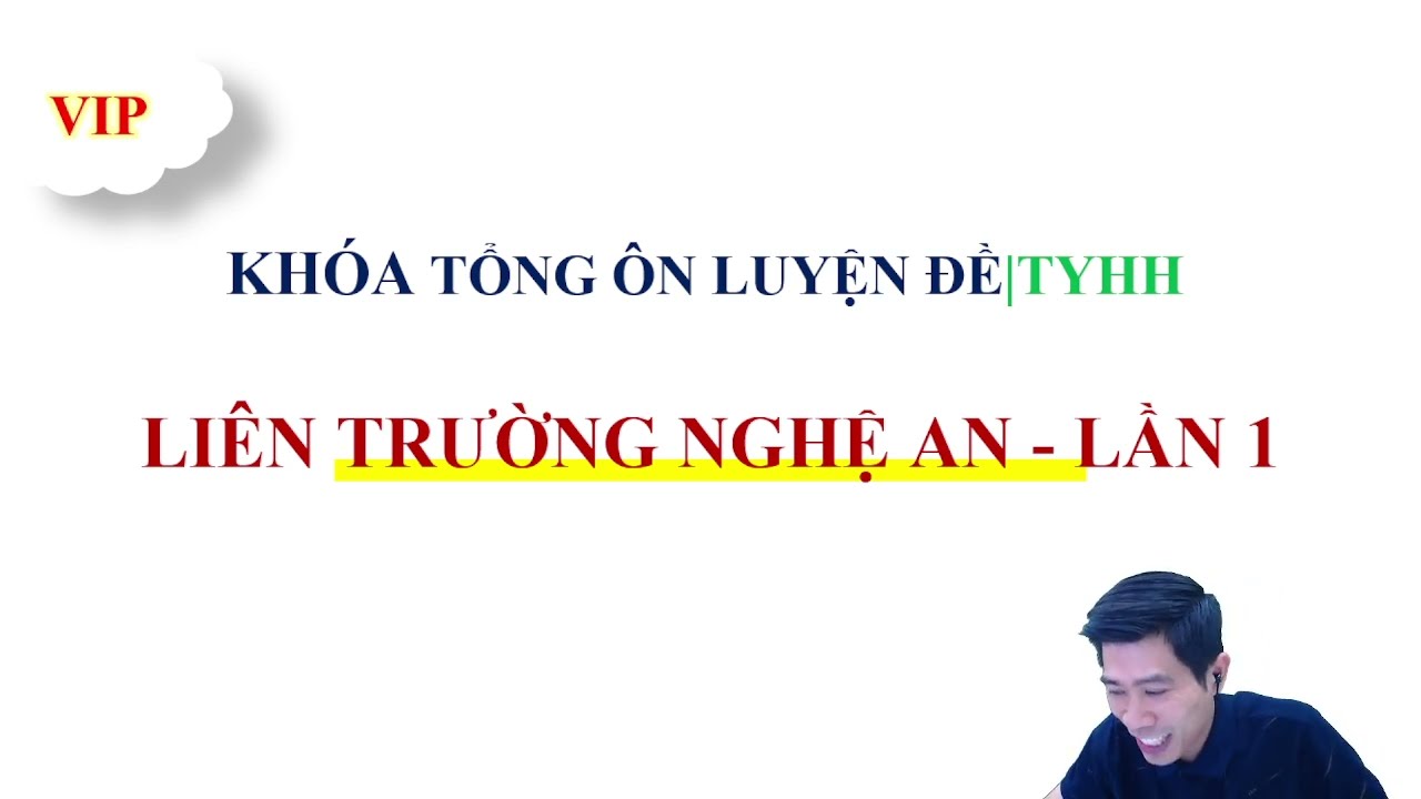 ĐỀ THI THỬ LIÊN TRƯỜNG NGHỆ AN | THẦY PHẠM THẮNG