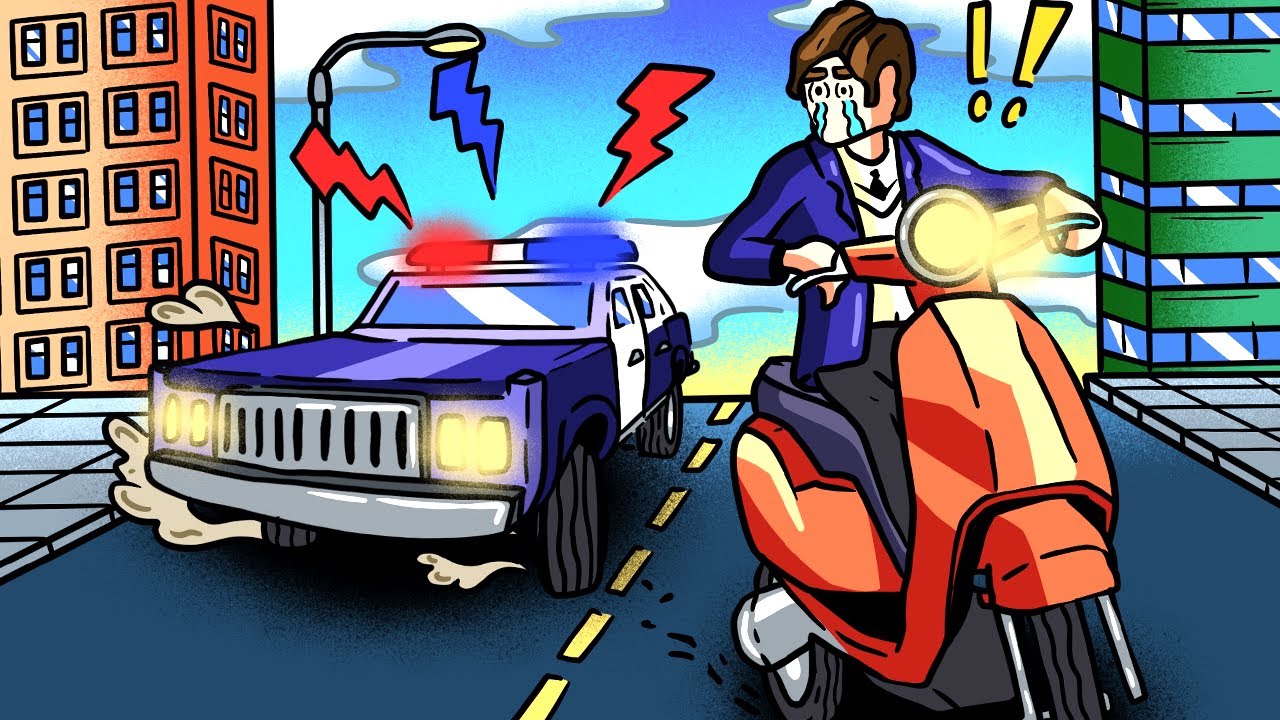 NEW Scooter Motorcycle Delivery Job Turns into POLICE CHASE! (Motor Town)