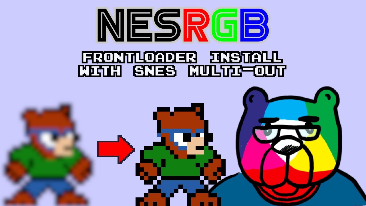 Installing NESRGB 4.1 and SNES Multi-out in an NES Frontloader, with in-game reset and a fancy case!