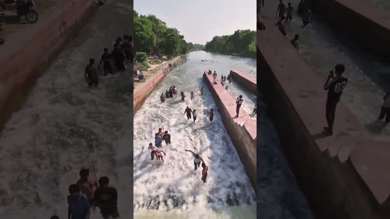 सहारनपुर की बड़ी नहर | Saharanpur river  | Water park Saharanpur #shortvideo #Summervacation #shorts