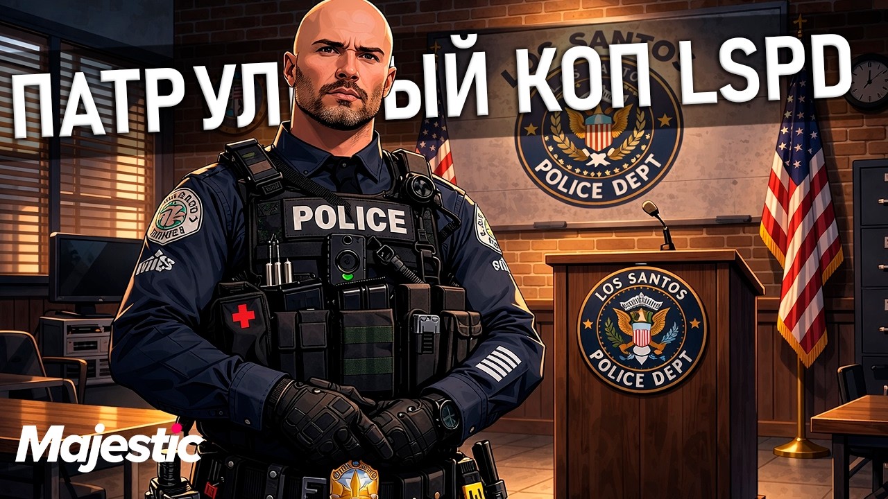 🔴ПАТРУЛЬНЫЙ КОП LSPD ДЕНЬ 3 | MAJESTIC RP👑
