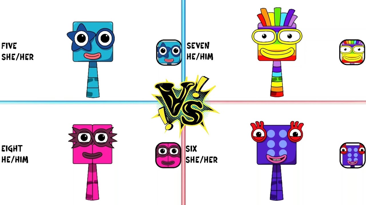 My Sprunki OC Five VS Six VS Seven VS Eight From Numberblocks Tiles Hop Part 4
