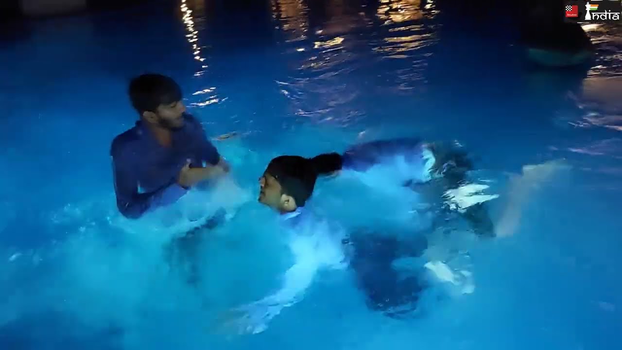Birthday Boy Prag thrown in Swimming Pool