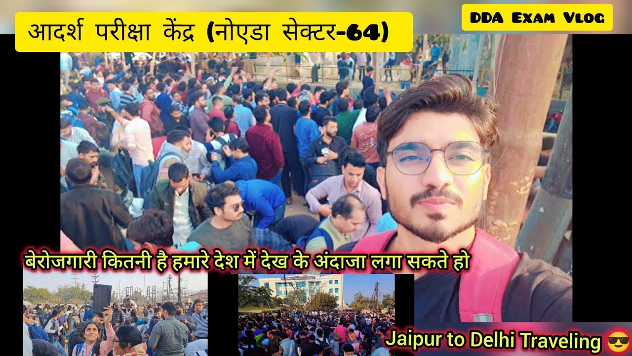 Jaipur  to Noida sector 64 pariksha kendra Vlog !! #newvlog #vlog #ddaexam #ddamtsexam #viralvideo 