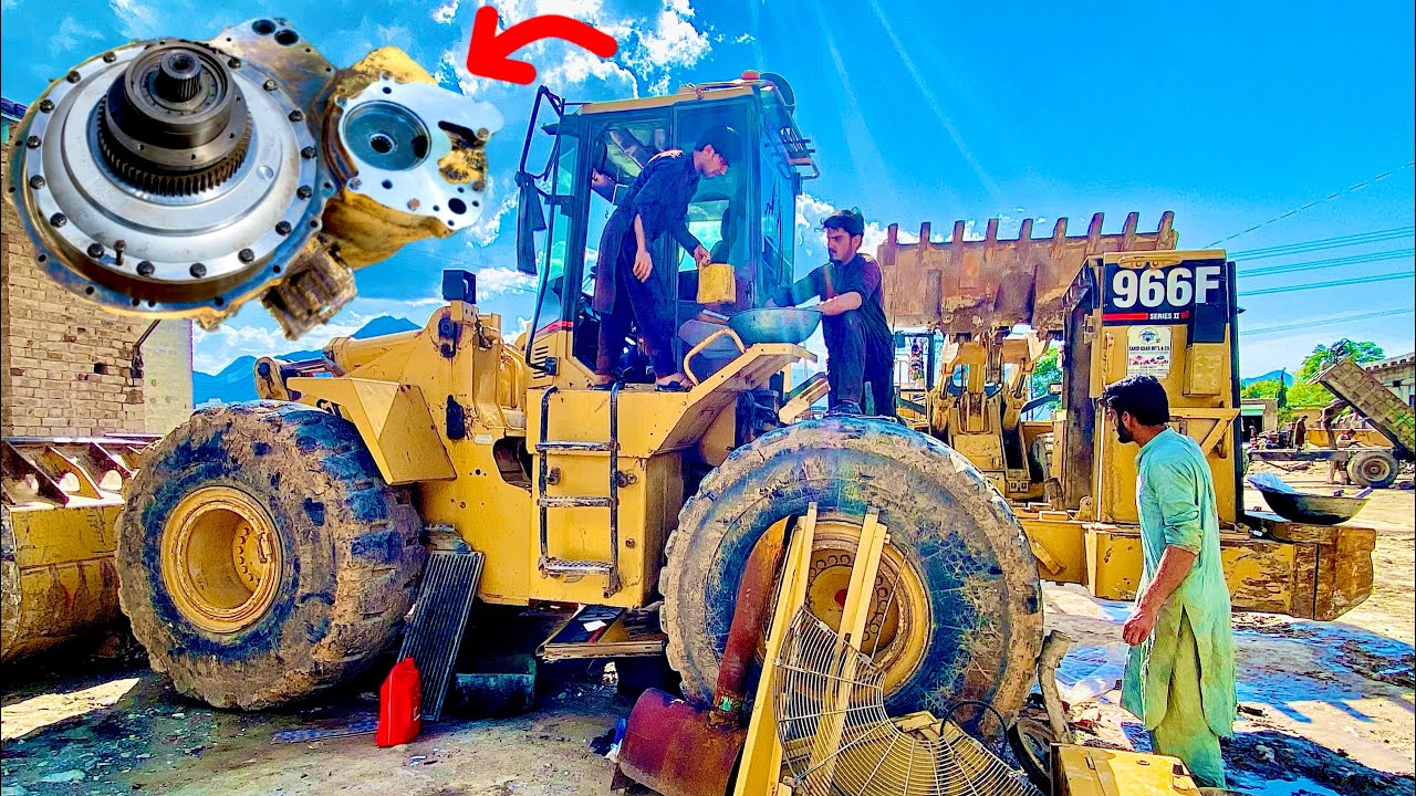 Huge Vehicle Loader F966 Transmission Fully Repairing Process In The Local WrokShop