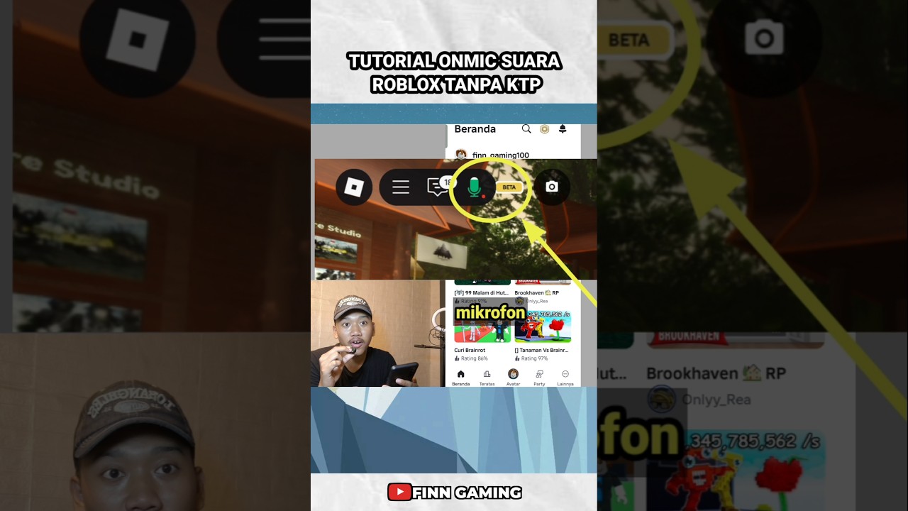 tutorial onmic suara roblox tanpa ktp / tanpa menggunakan ktp #roblox #robloxshorts #shorts