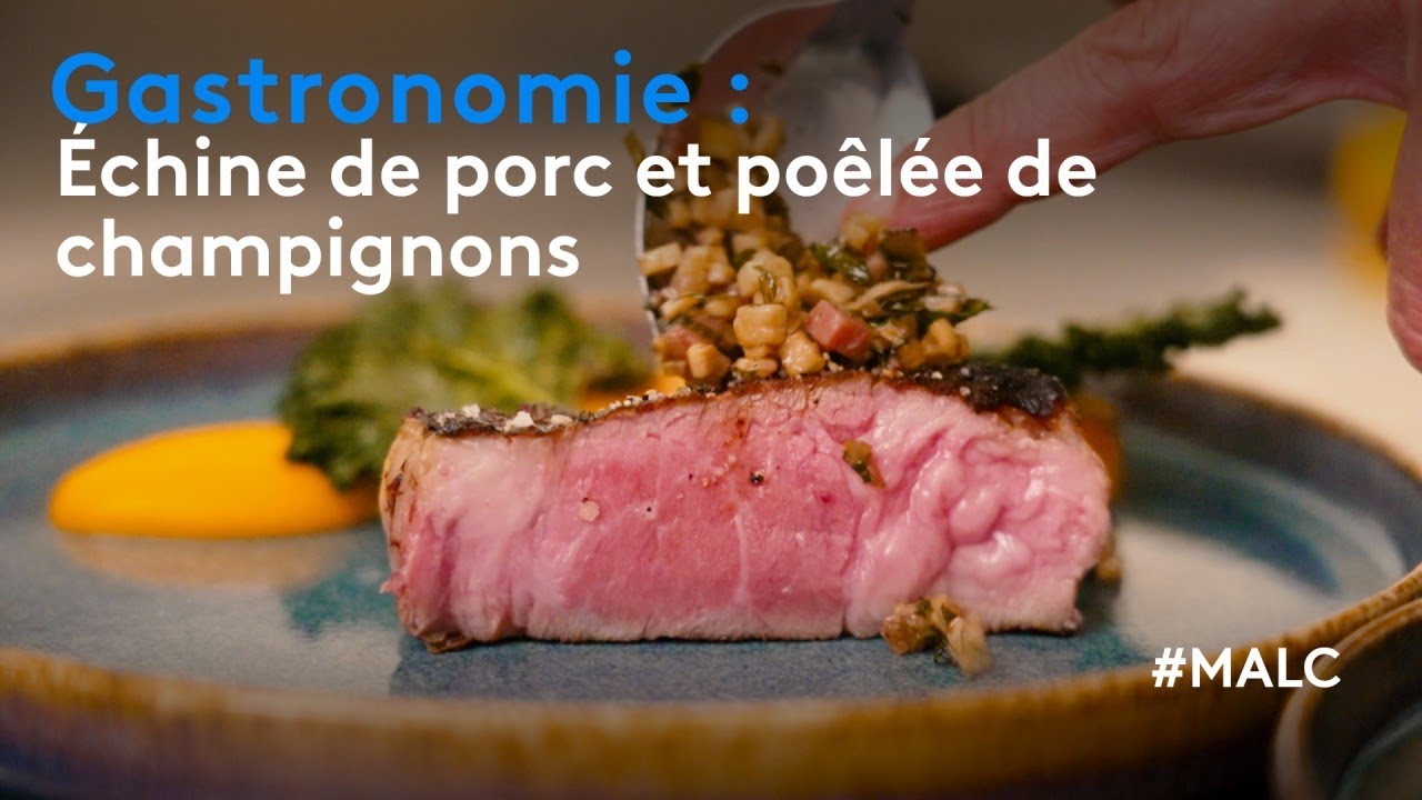 Gastronomie : échine de porc et poêlée de champignons