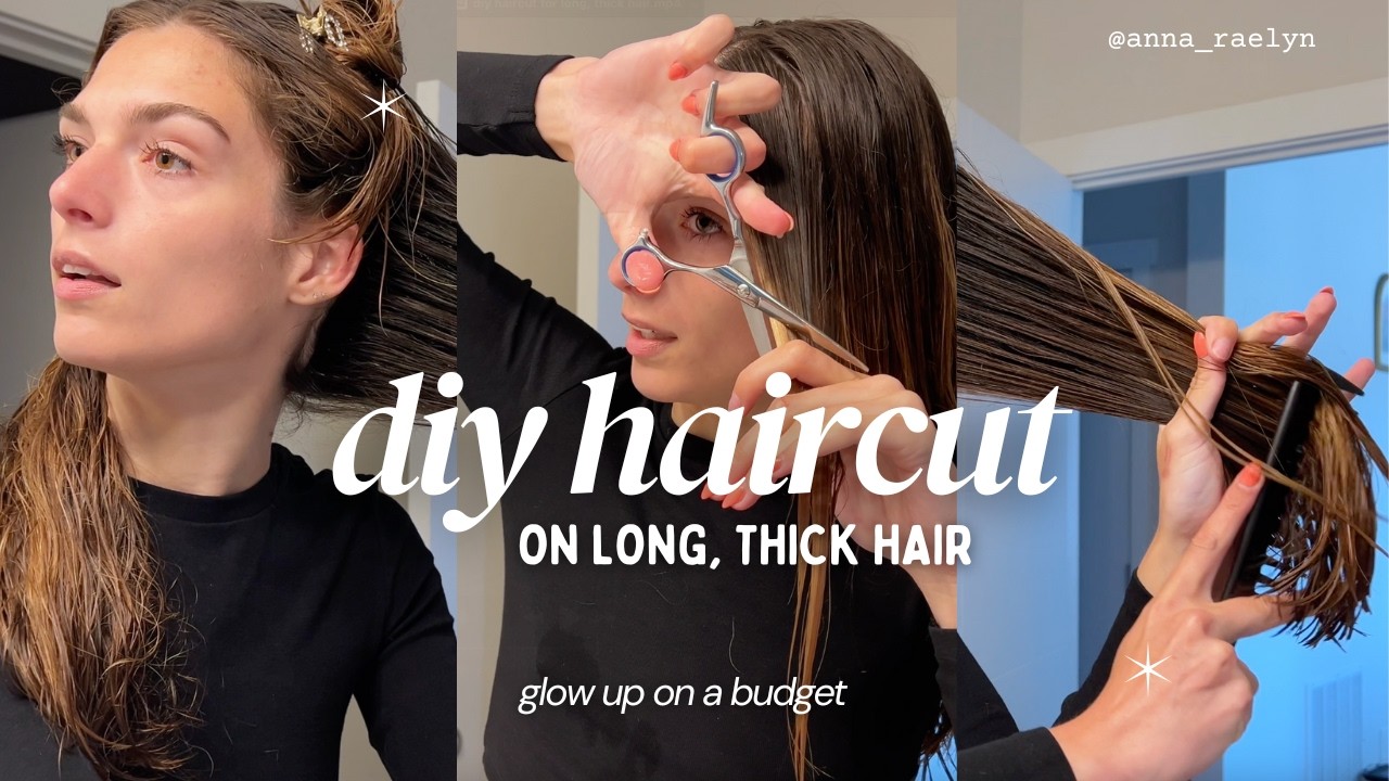 Not paying for it! DIY Haircut for Long, Thick Hair: Easy Layering Tutorial (GLOW UP on a budget)