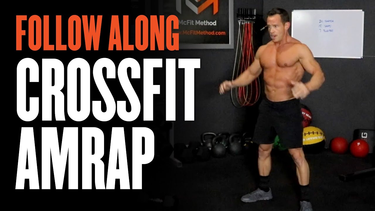 Follow Along Crossfit AMRAP Home Workout (20 MINUTES)