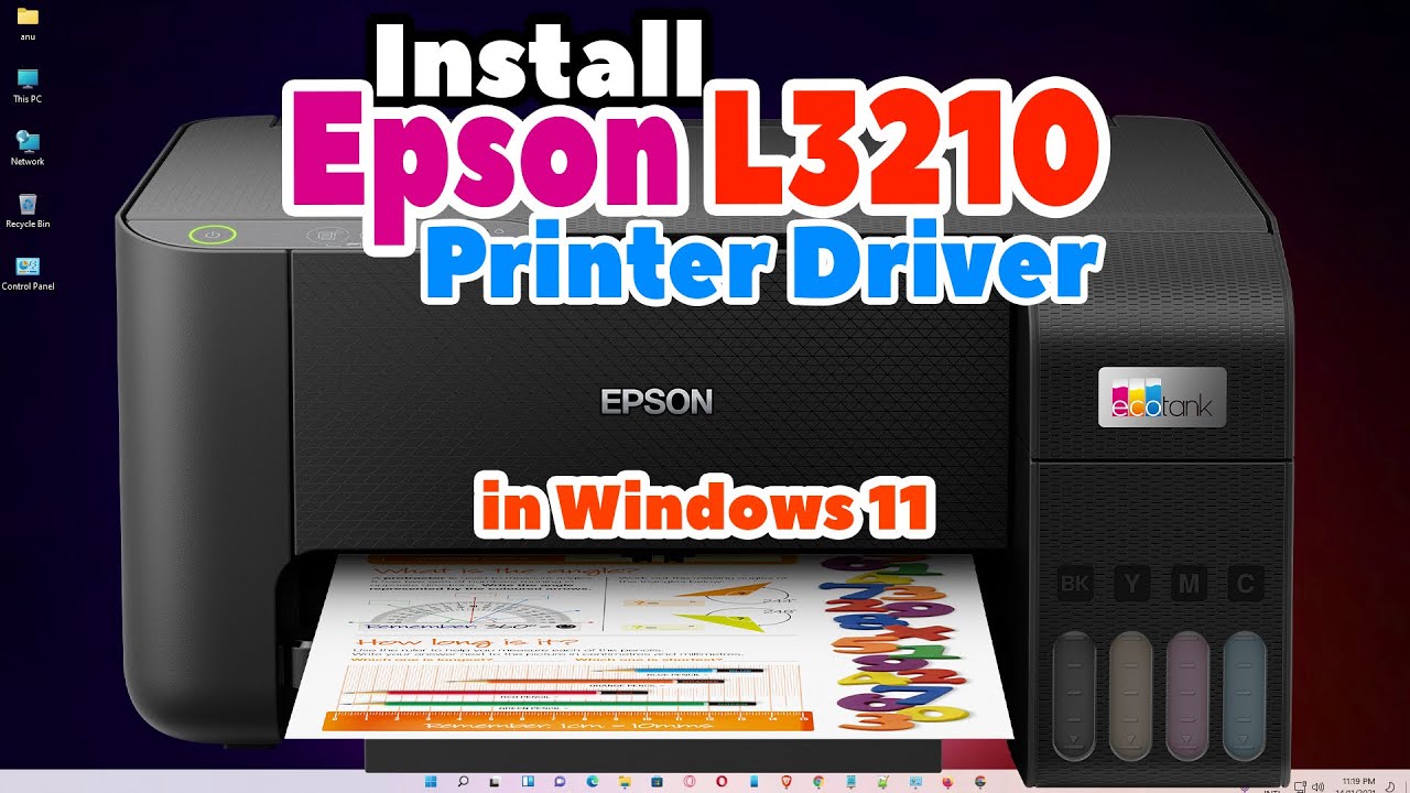 Как загрузить и установить драйвер принтера Epson L3210 на ПК или ноутбук с Windows 11
