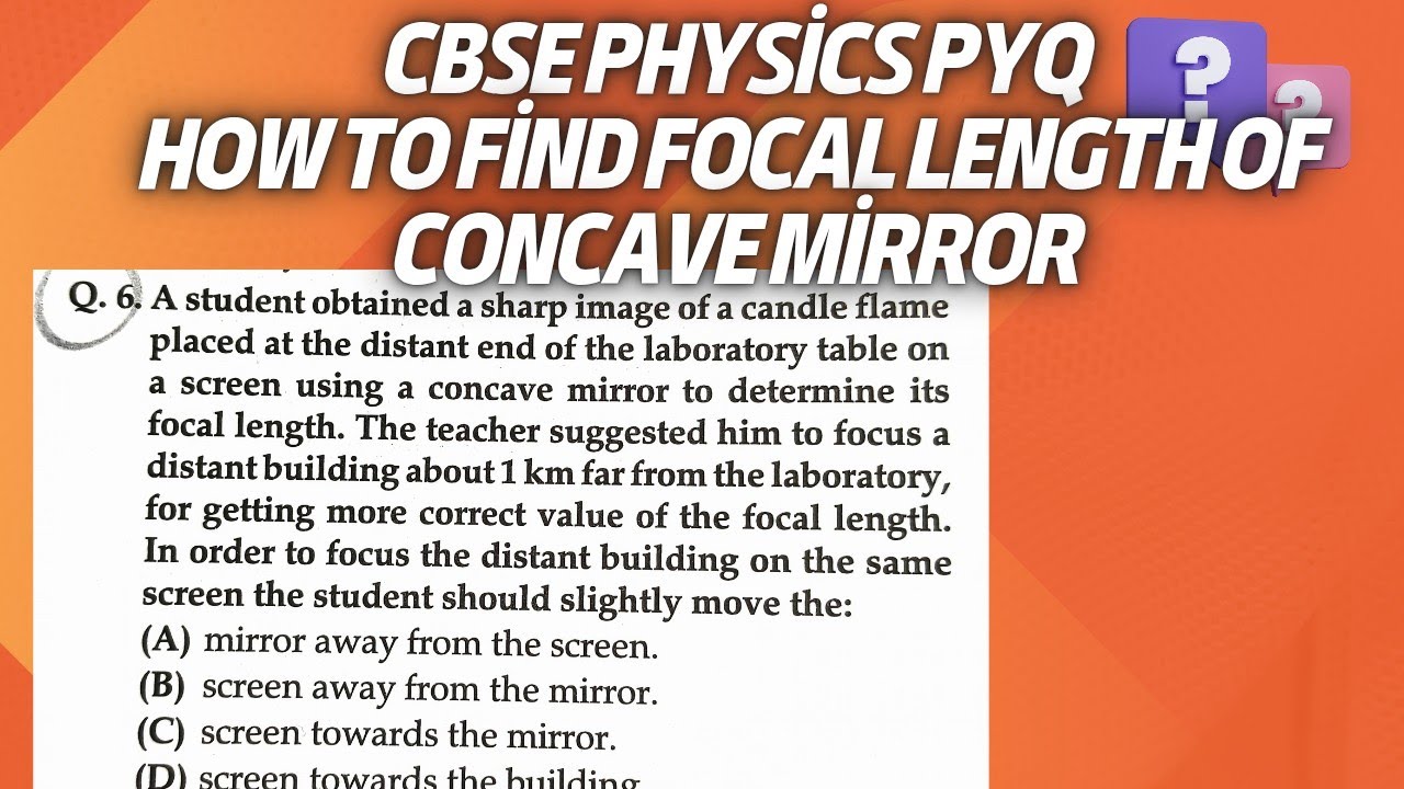 A student obtained a sharp image of a candle flame placed at the distant end of the laboratory 