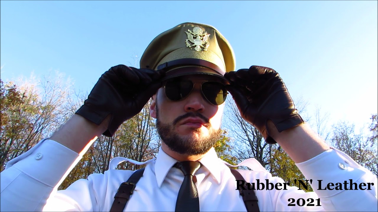 Brown Leather Military Uniform VIII