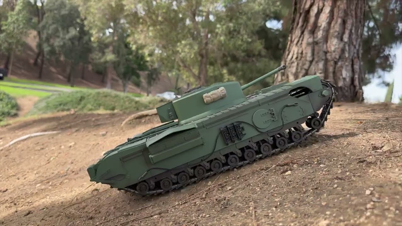 TONGDE 1/16 RC CHURCHILL MK VII TANK - TEST RUN