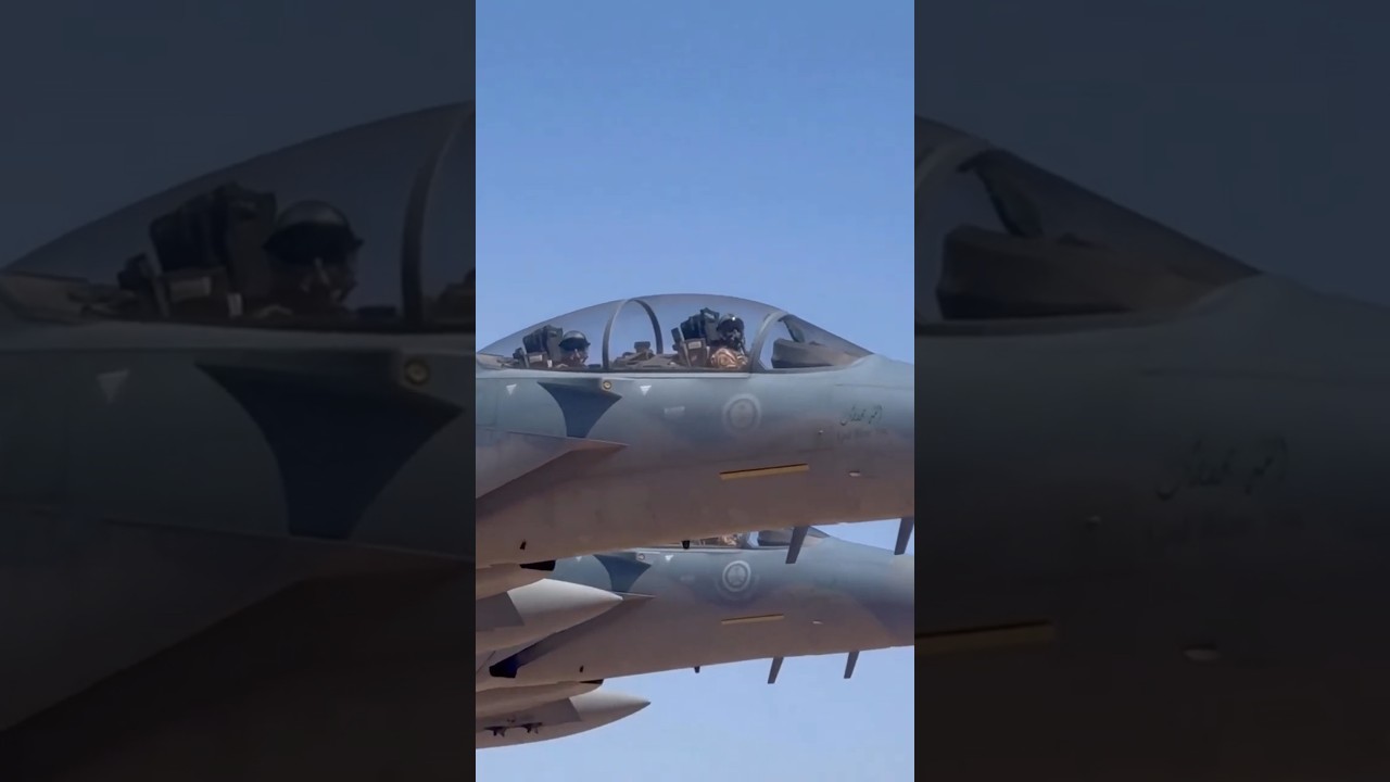 F-15SA Strike Eagles escort Air Force One.