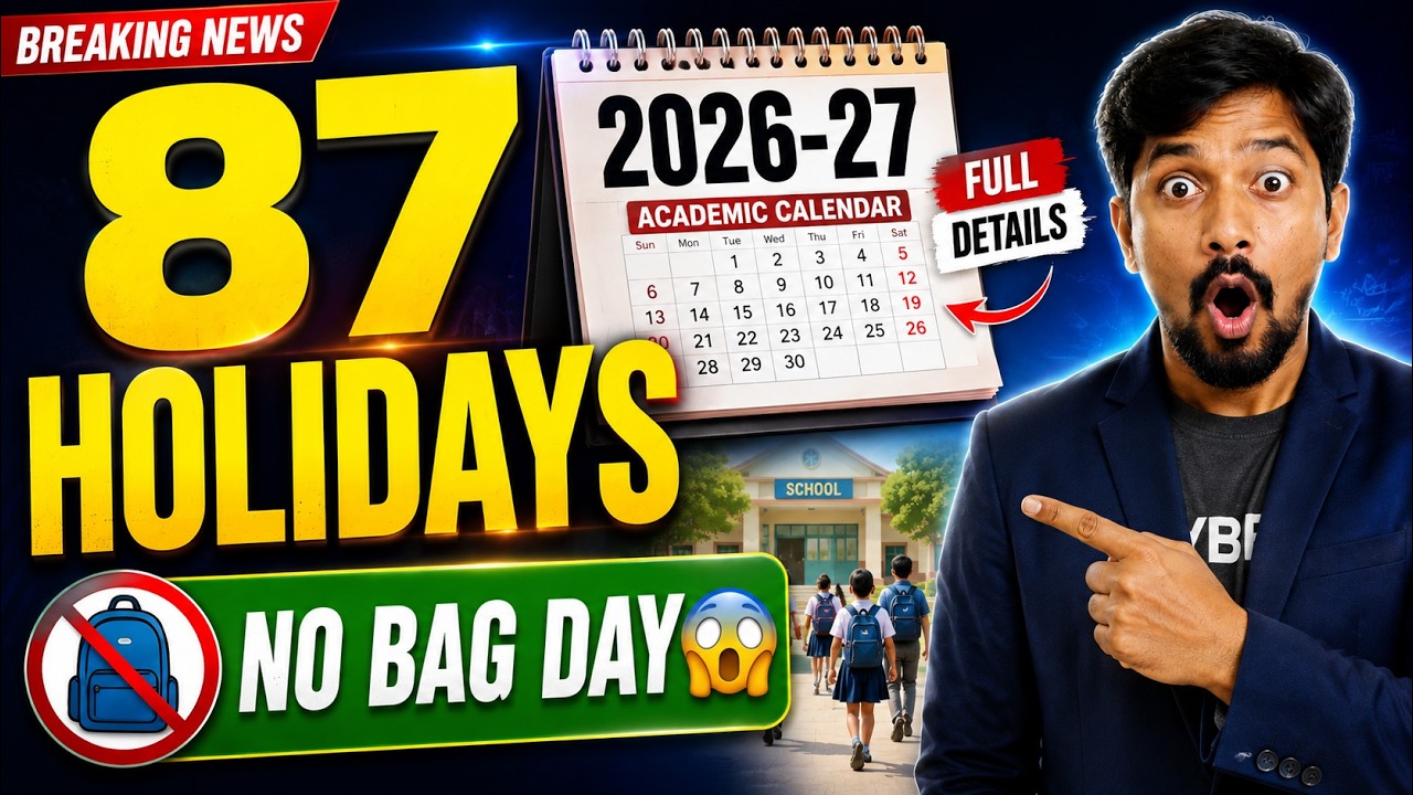 Ap school academic year calender 2026-27 || ap academic calendar 2026-27 ||ap school holidays list