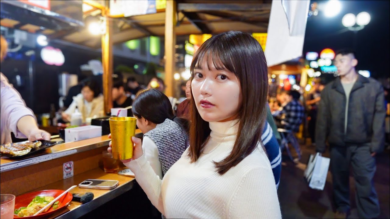 福岡の屋台で潰れるまで6軒はしご飲みしたら、本気で潰れた、、醜態すぎて見せれない・・・【スペシャルゲスト有り】