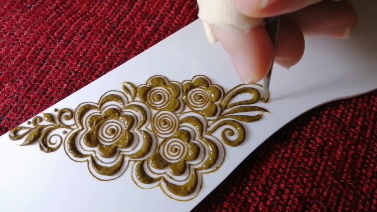 Beautiful Rose strip henna design || FamShii.