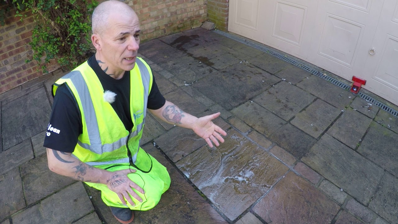 How to clean Natural stone without a Pressure Washer